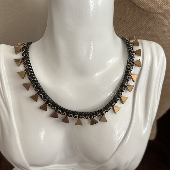 Woven metal Necklace 15 inch - Picture 3 of 3